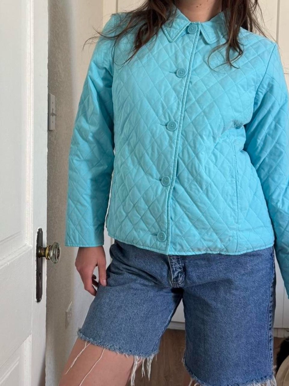 Vintage Blue Quilted L.L Bean Coat
